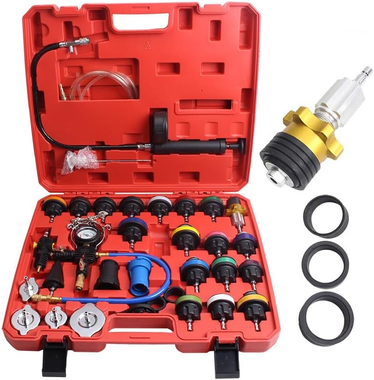 ya 26 10.21 baidi 32Pcs Universal Radiator Pressure Tester Vacuum Type Cooling System Test Deto