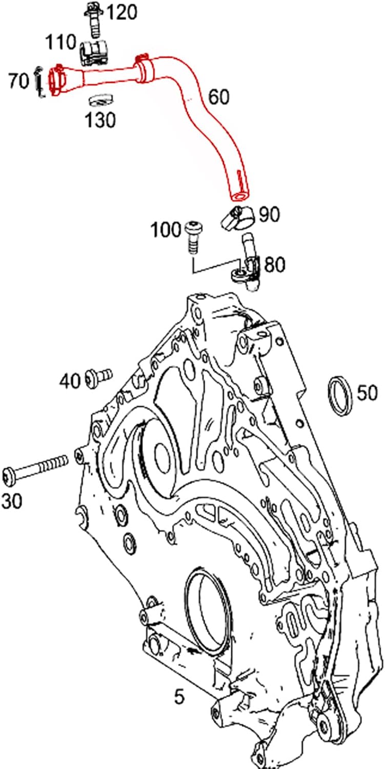 ya 10 9.16 baidi Crankcase Breather Pipe Vent Hose for Mercedes-benz S550 E550 CLS550 SL550