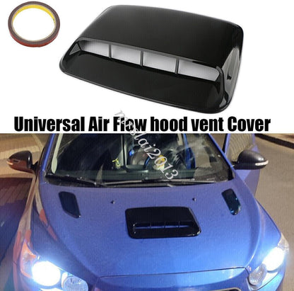 ya 4 8.14 Glossy Black Car Hood Scoop Cover Air Vent Flow Intake Decorative Bonnet Cover