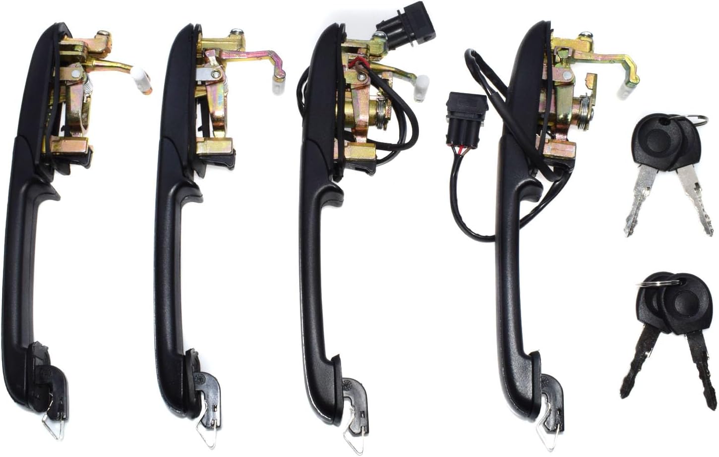 ya 2 8.15 4 Pack Exterior Door Handles with Key Driver Passenger Side for VW Passat 1994-1997