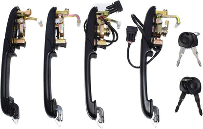 ya 2 8.15 4 Pack Exterior Door Handles with Key Driver Passenger Side for VW Passat 1994-1997
