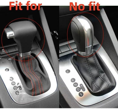 ya 4 8.14 Black Leather Shift Base for Rame for VW Rabbit for Golf 6 for Jetta MK5 2006-11