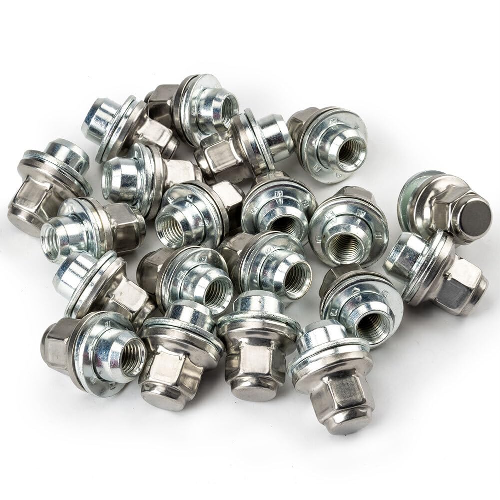 ya 5 8.10 20X Wheel Nuts for Jaguar S-Type X-Type XJ XJR XF Chrome Lug Bolt Stud 19-22 New