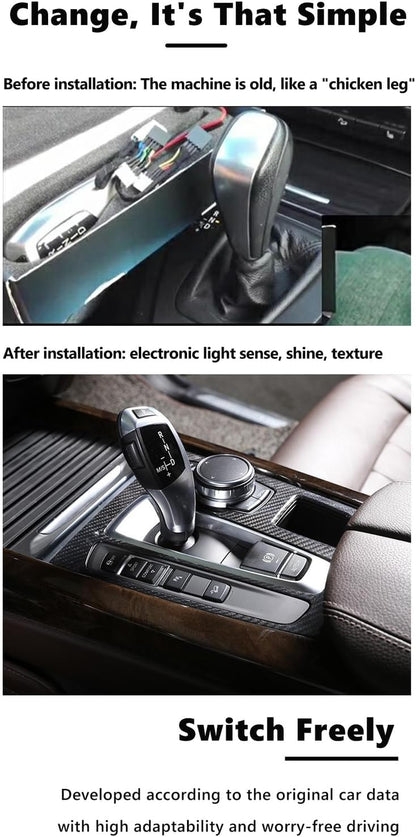ya 4 8.24 baidi Automatic LED Shift Knob Gear Shifter for LHD for BMW E90 E92 E93 F30 Style Sliver