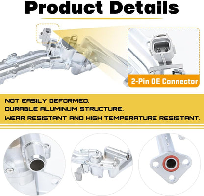 ya 11 9.14 baidifor Jaguar for Land Rover 3.0L 5.0L Oil cool New Upgraded Metal Coolant Outlet Pipes
