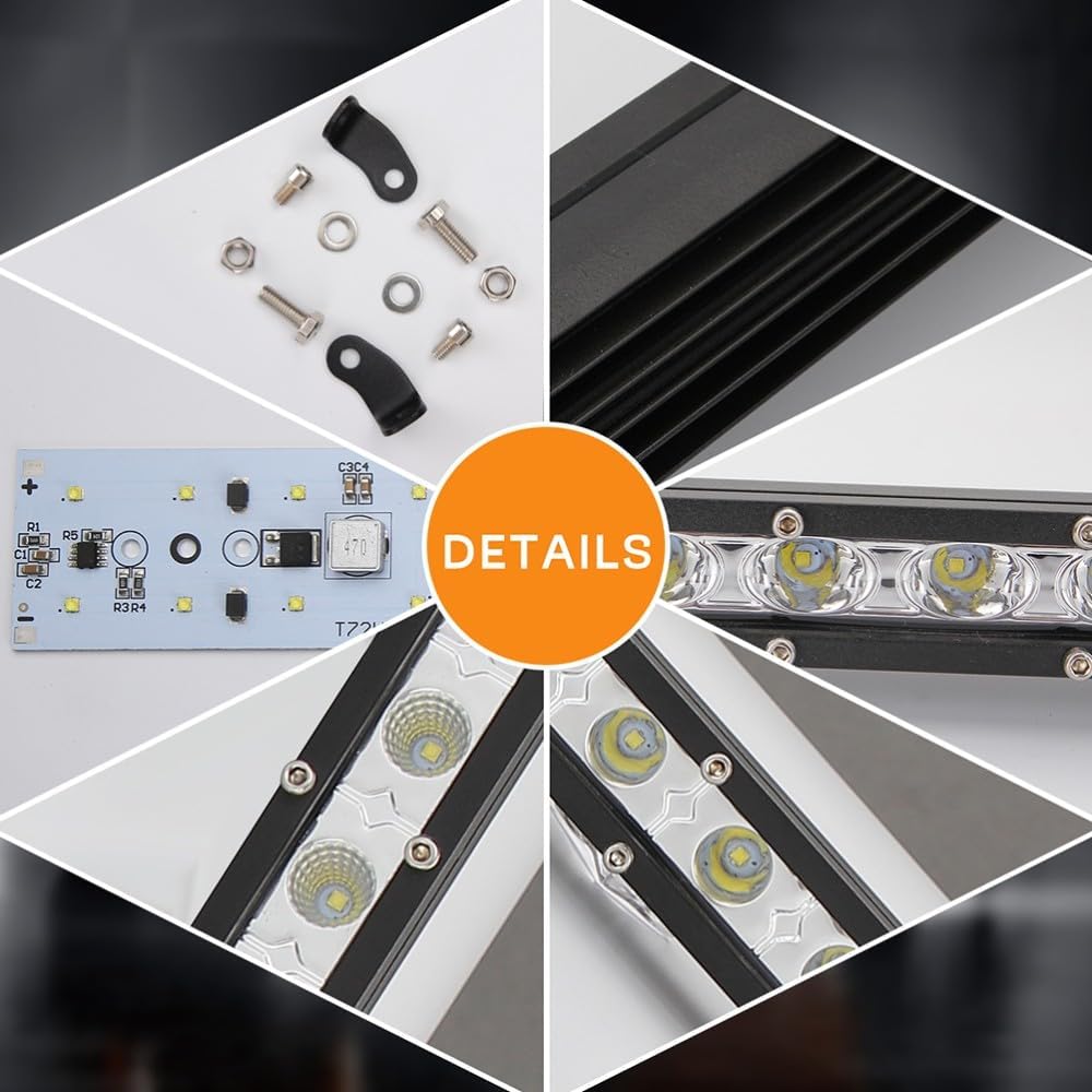 ya 13 9.15 baidi 8Inches 18W Ultra-thin Strobe Light COB Lamp Truck Net Warning Light Car