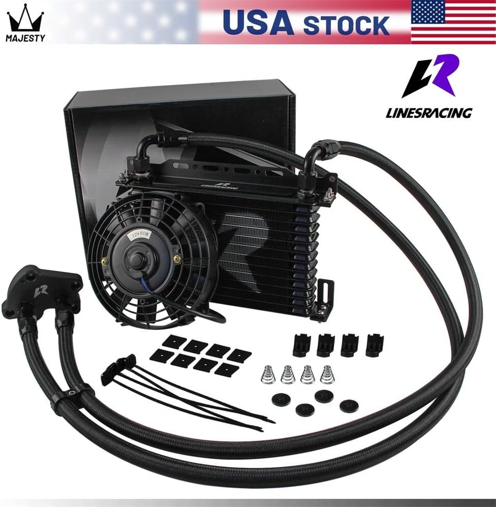 ya 12 10.8 baidi AN10 13Row Oil Cooler Kit for BMW for Mini Cooper S Super for Charger R50 R52 R53+7 Fan