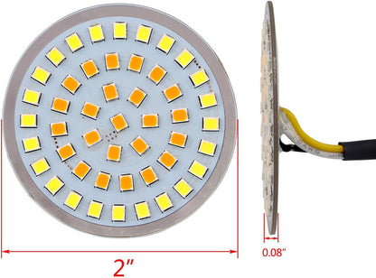 ya 4 8.14 2 Inch 1157 LED Turn Signal Motorcycle Flasher Light + Smoke Lens for Harley Davidson 