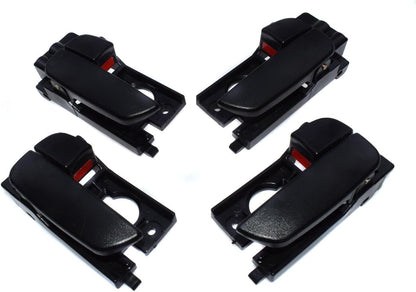 ya 4 8.8.2 Black Set 4pcs Front and Rear LH RH Interior Door Handles 2007-2011 for Hyundai Accent 