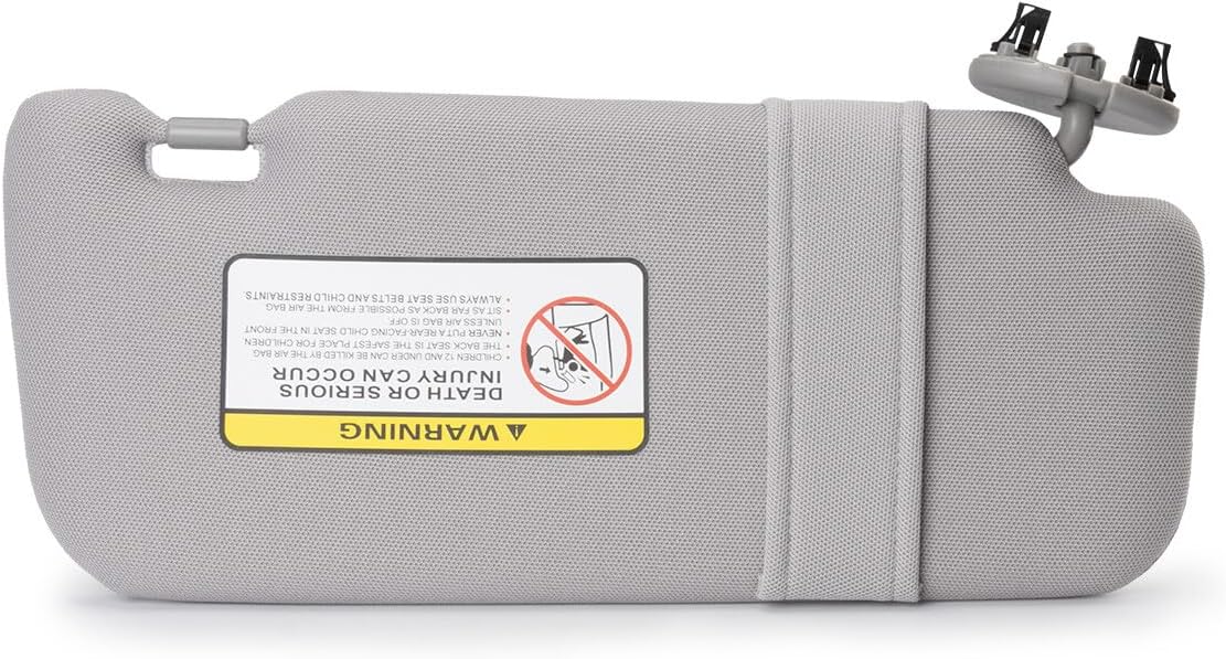 ya 11 9.14 baidiGrey Left Driver Side Sun Visor for Toyota for Corolla 1.8L 2.4L 2009 10 11 12 2013