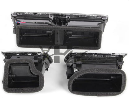 ya 10 9.16 baidi 3pcs Dashboard AC Air Vent Kit Bright Chrome Fit for VW for Passat