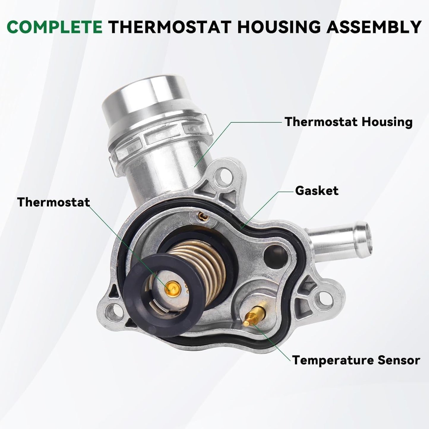 ya 2 8.15 Aluminum Thermostat Housing Assembly for Traveler 2020-2024