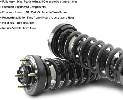 ya 10 9.16 baidi Set 4 Front & Rear Complete Shocks Struts For 2008-2012 for Honda for Accord 2.4L 3.5L
