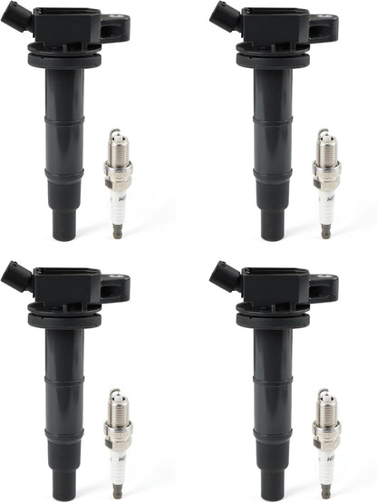 ya 9 10.24 4 Ignition Coil & 4 Iridium Spark Plug for Toyota Camry 2002-2011 2.4L UF333