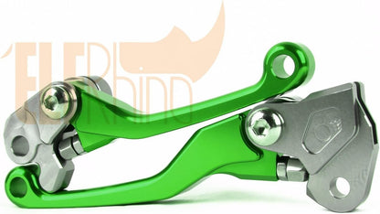 ya 8 8.24 baidi for Kawasaki KX112 2022-2023 Pivot Clutch Brake Levers CNC Pair KX 112 Green