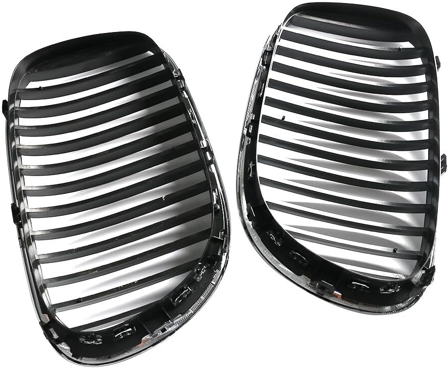 ya 2 8.15 Pair Front Bumper Grille Chrome for 09-14 for BMW 7-Series 51117184151 & 51117184152