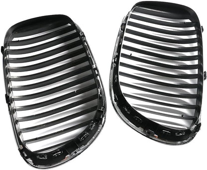 ya 2 8.15 Pair Front Bumper Grille Chrome for 09-14 for BMW 7-Series 51117184151 & 51117184152