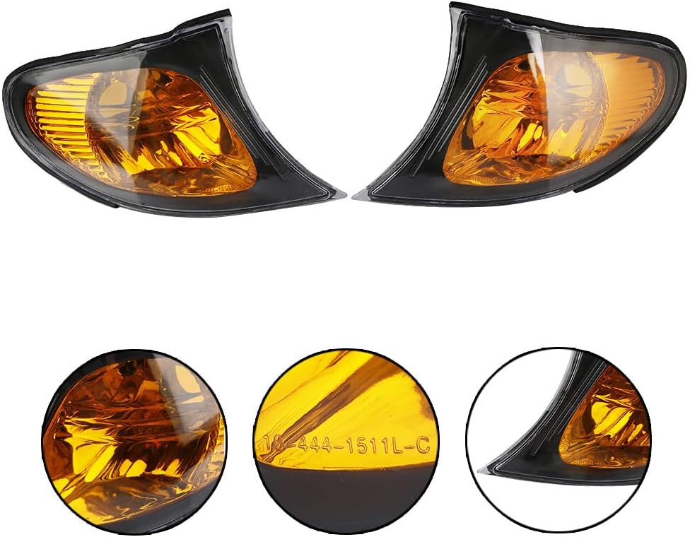 ya 6 8.24 baidi Pair Turn Signal Lights Corner Light LH+RH For 2002-2005 for BMW E46 3-SERIES Sedan