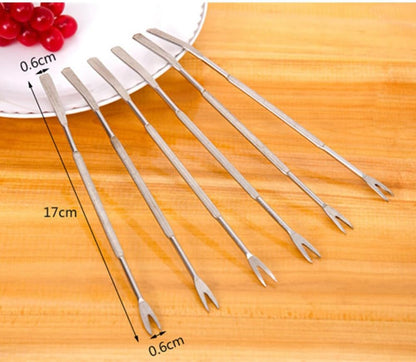 ya 14 9.20 baidi Stainless Steel Shellfish Seafood Tool Lobster Fork Nut Pick for Home-1