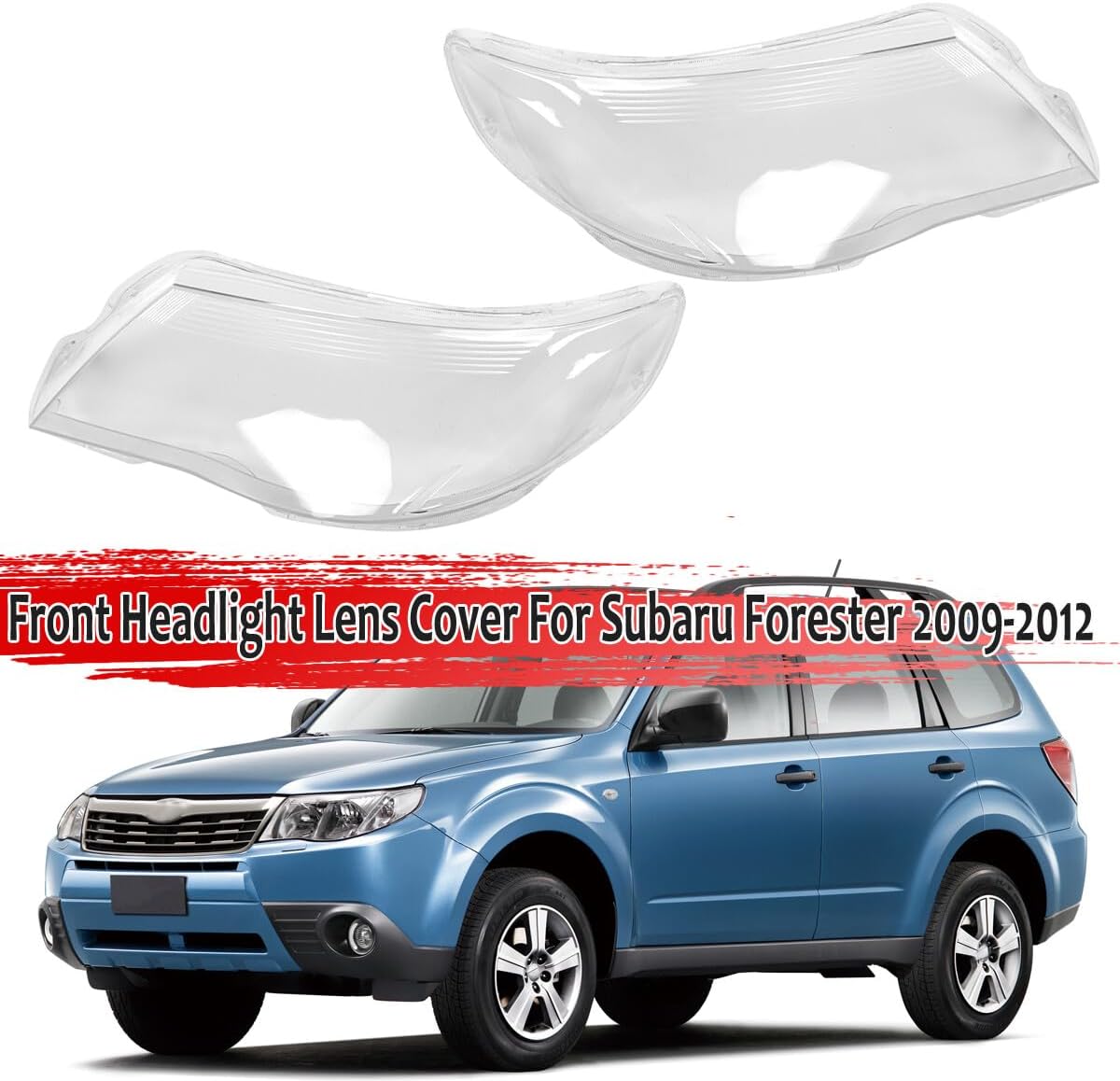 ya 7 8.24 baidi Pair for Subaru for ester 2009 2010 2011 2012 Headlight Glass Lenses Cover