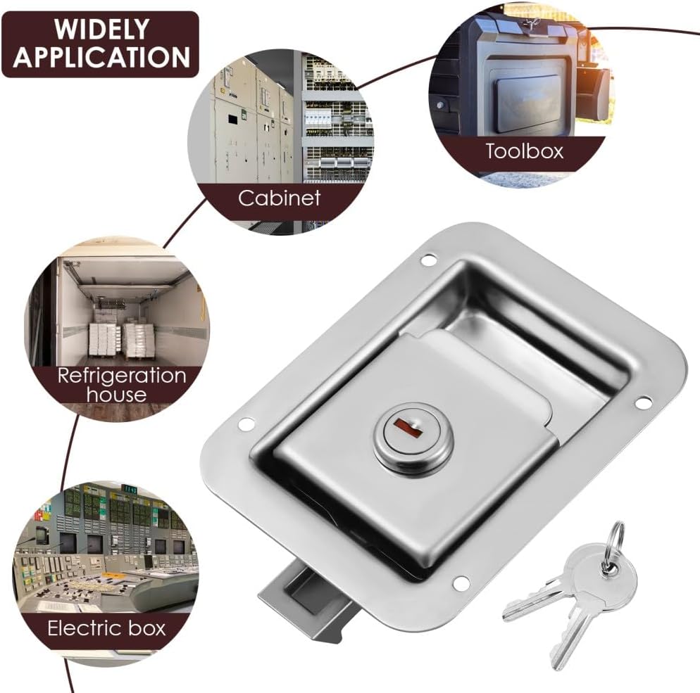 ya 4 8.14 Trailer Door Locks Keys Panel Lock Boat Latches Stainless Steel
