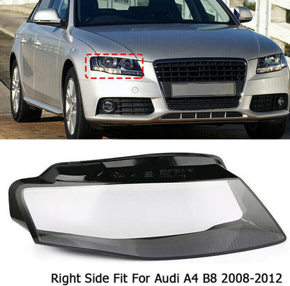 ya 7 8.24 baidi for Audi A4 2009-2012 Right Clear Headlight lens cover headlamp Replace Lenses