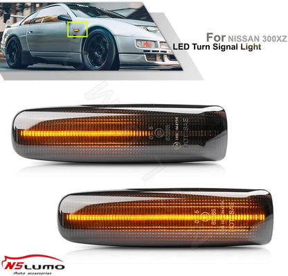 ya 7 8.24 baidi LED Smoked Dynamic Side Marker Turn Signal Lights for 1990-2000 for Nissan 300ZX(JP)