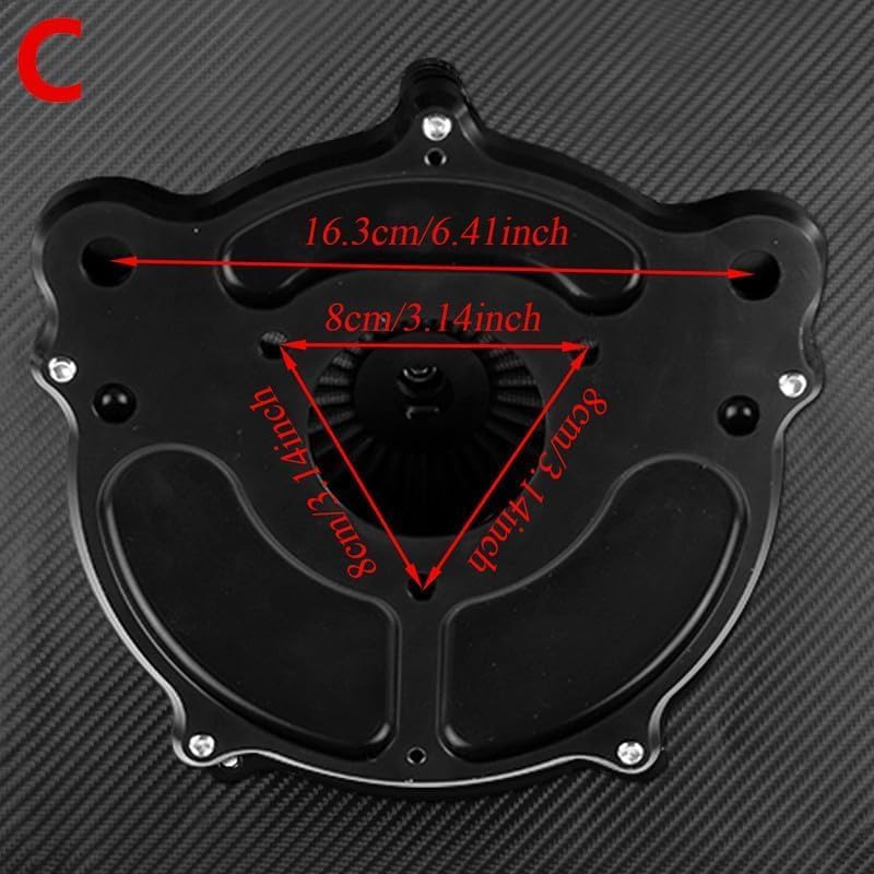 ya 15 10.19 zhengce Dots Ring Air Filter Gray Cleaner Intake Fit for Harley Touring 08-16 Soft