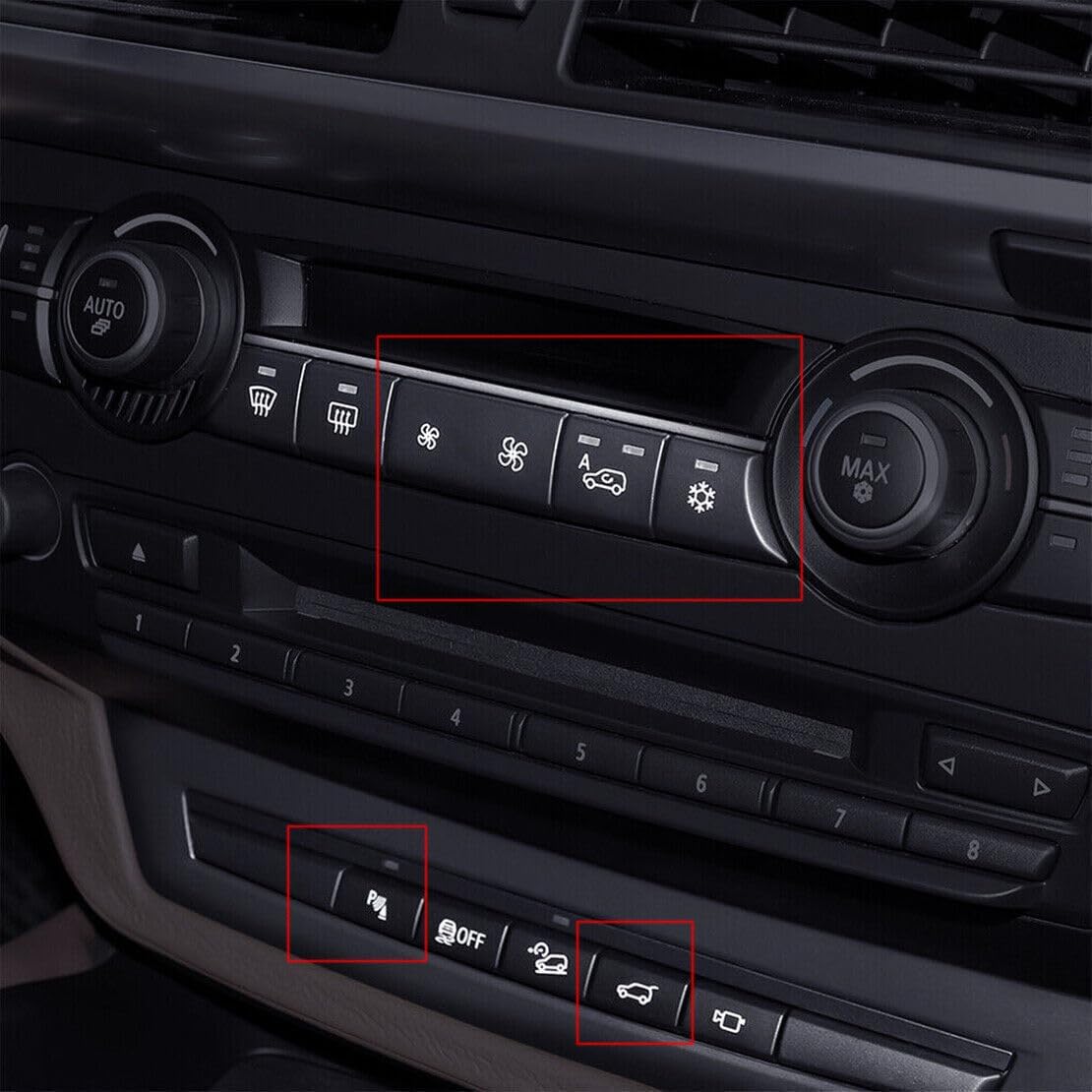 ya 13 9.15 zhengce 1 Set Air Heater Air Conditioner Switch Button Cover Trim Fits for BMW X5