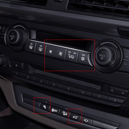 ya 13 9.15 zhengce 1 Set Air Heater Air Conditioner Switch Button Cover Trim Fits for BMW X5