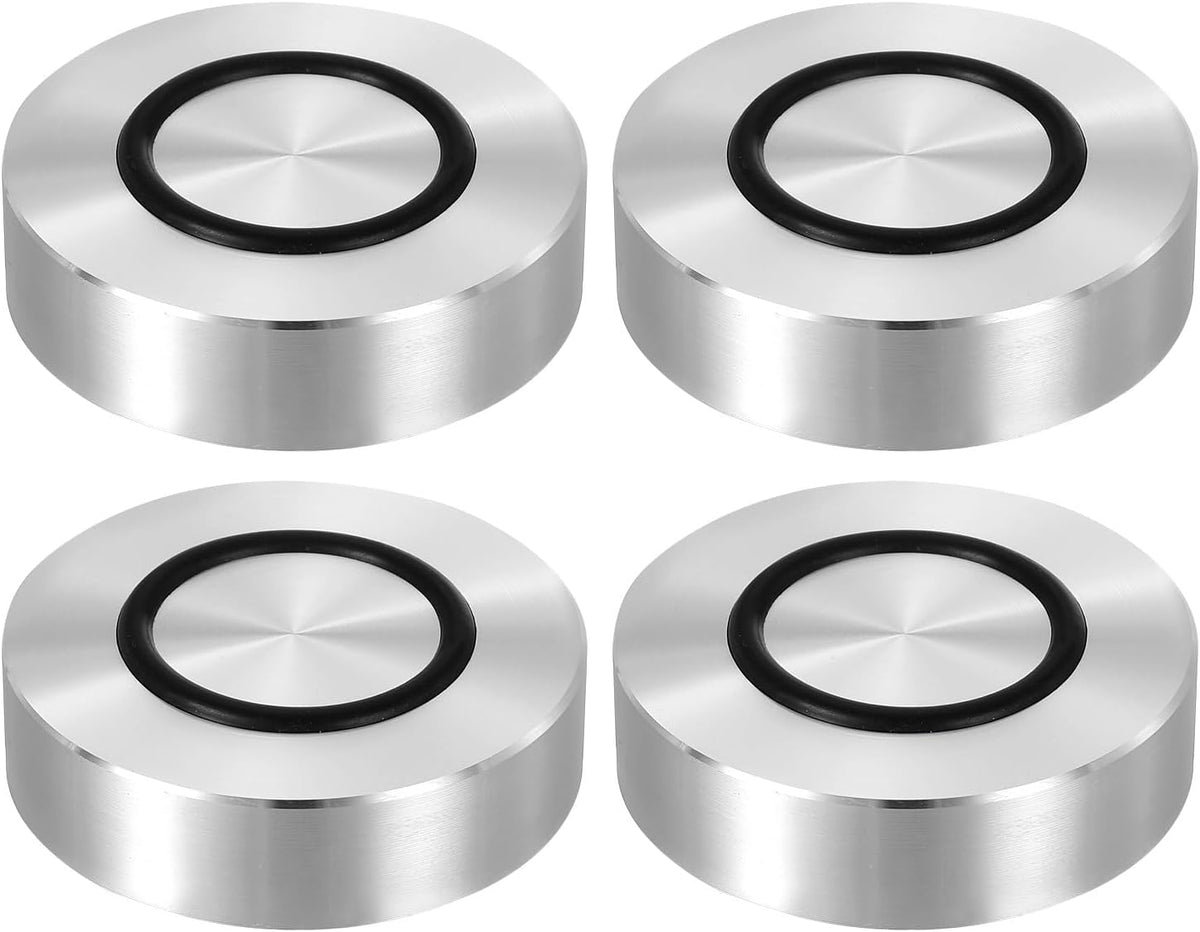 ya 26 10.21 baidi M8 50mm / 2 Dia 15mm Aluminum Disc Glass Top Adapter with Rubber Ring 4pcs-2