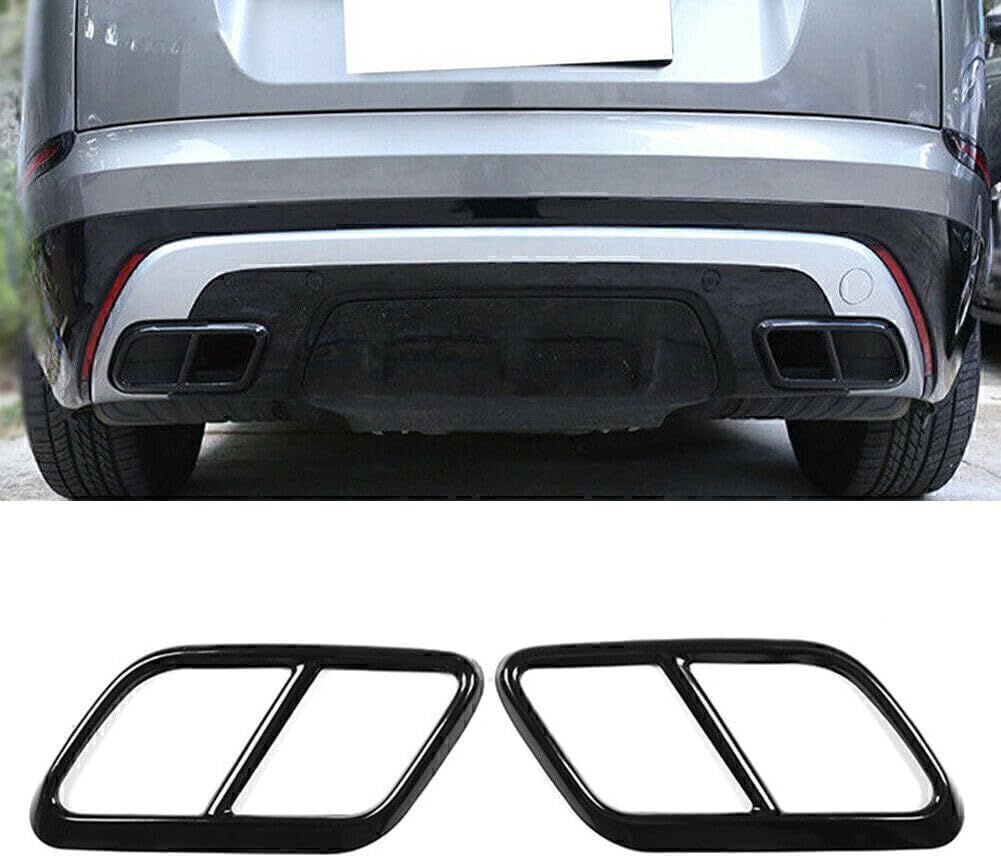 ya 4 8.14 Exhaust Muffler Tail Pipe Cover for Land Rover for Range Rover Velar 2017-2021 Black