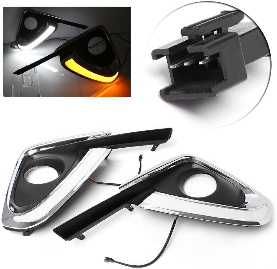 ya 13 9.15 baidi 2pcs LED daytime running fog lights cut off signal fit for Toyota Fortuner