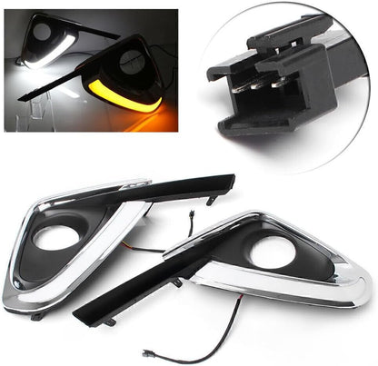ya 13 9.15 baidi 2pcs LED daytime running fog lights cut off signal fit for Toyota Fortuner