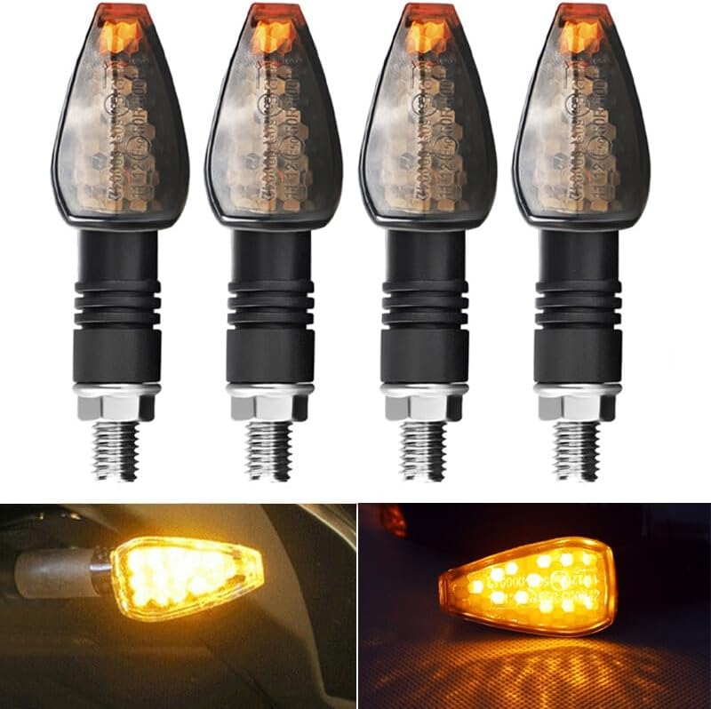 ya 11 9.14 zhengce 4x Motorcycle LED Turn Signal Lamp Indicator Lights for Kawasaki ZRX1200 Vu