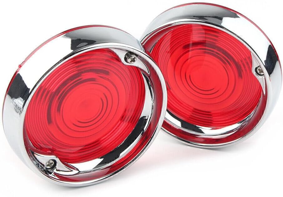 ya 4 8.8.2 Turn Signal Light Red Lens Cover Bezels Visor Ring for Harley Touring Road Glide