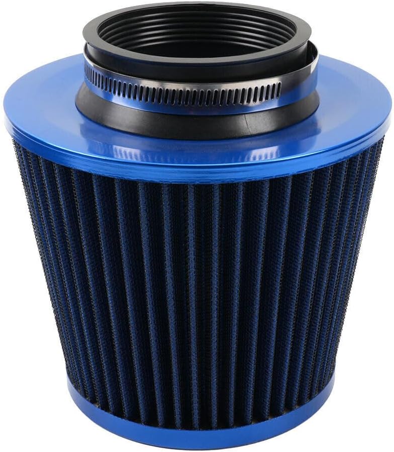 ya 13 9.15 baidi 3 76mm High Flow Inlet Cold Air Intake Cone Replacement Dry Air Filter Blue