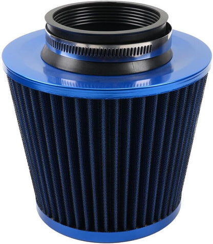 ya 13 9.15 baidi 3 76mm High Flow Inlet Cold Air Intake Cone Replacement Dry Air Filter Blue