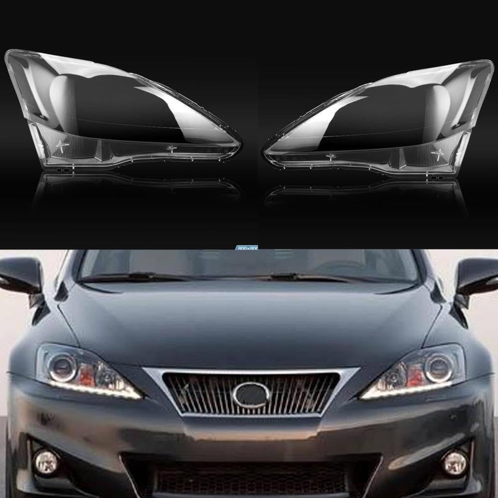ya 4 8.14 for Lexus IS 2006-2013 Left + Right Headlight Transparent Lens Housing and Sealant LH&RH