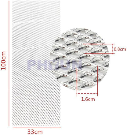 ya 2 8.15 8 * 16mm Car Bumper Fender Hood Vent Grille Net Aluminum Silver Mesh Grill Cover