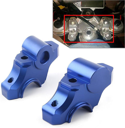 ya 4 8.8.2 Motorcycle Handle Clamp Handlebar Riser Bar for Yamaha MT FZ09 MT09 2013-17 Blue