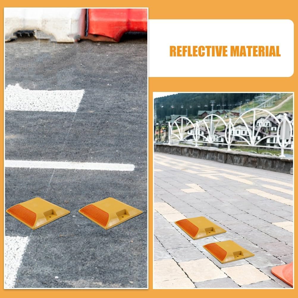 ya 10 9.16 baidi 5 Pcs Road Reflectors for Driveway Highway Reflective Markings Marker Studs