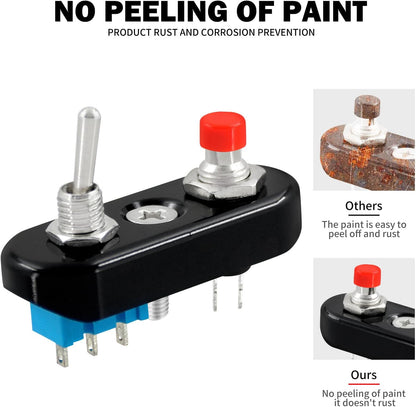ya 4 8.24 baidi Black Control Button Toggle Push Switch ON/OFF/ON For Universal 1 7/8 Handlebar