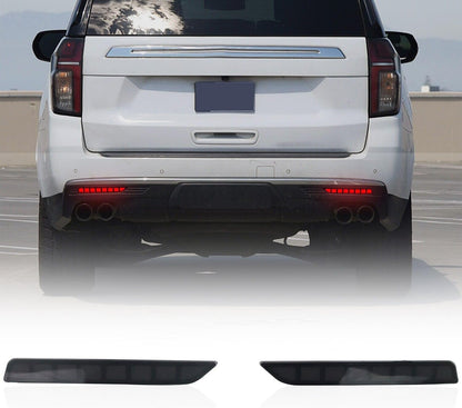 ya 4 8.8 for Chevrolet Suburban 2021-2023 Smoked Black LED Rear Bumper Tail Light 1 Set 