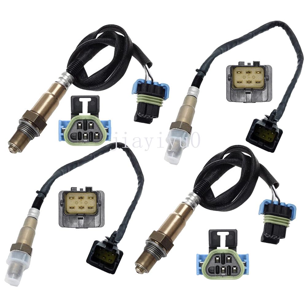 ya 4 8.8 4X Oxygen Sensor Front+Rear for 2004 for Cadillac SRX CTS 3.6L Rectangular Connector