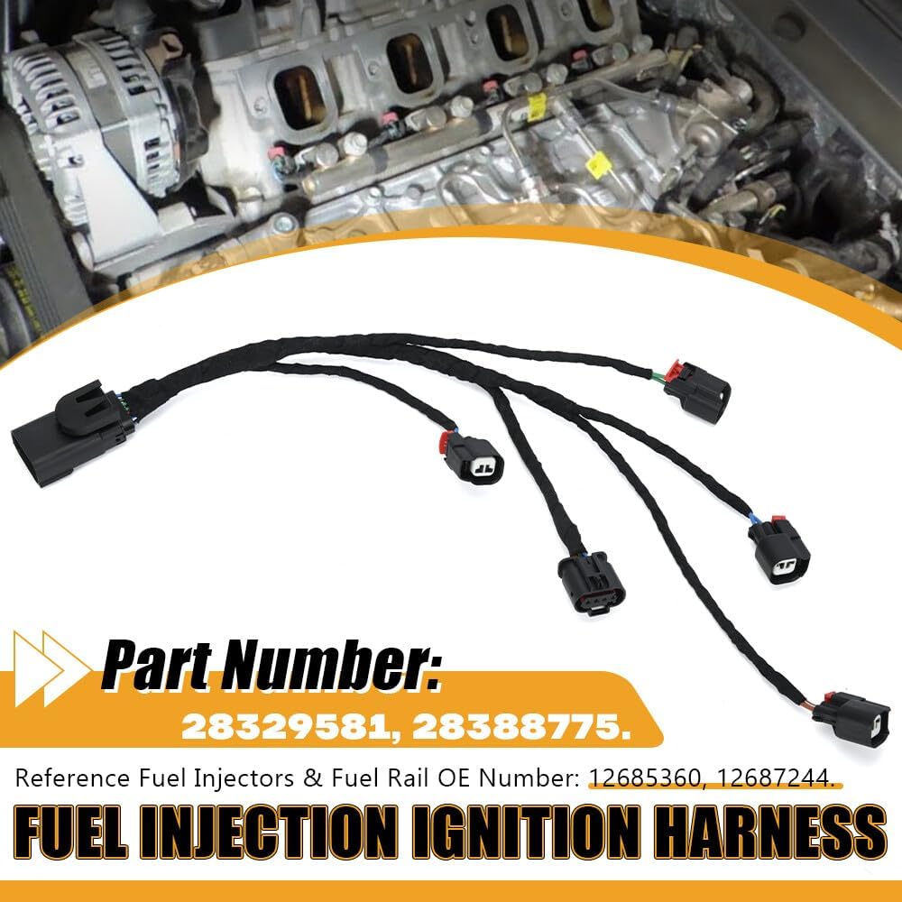 ya 10 9.16 baidi Engine Fuel Injector Wire Harness for Left Hand Fuel Rail 5.3L 6.2L V8 28388775