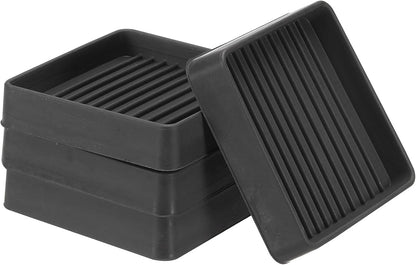ya 26 10.21 baidi 4 Pack Square Rubber Furniture Pads 2.5x2.5 for Furniture Feet, Black