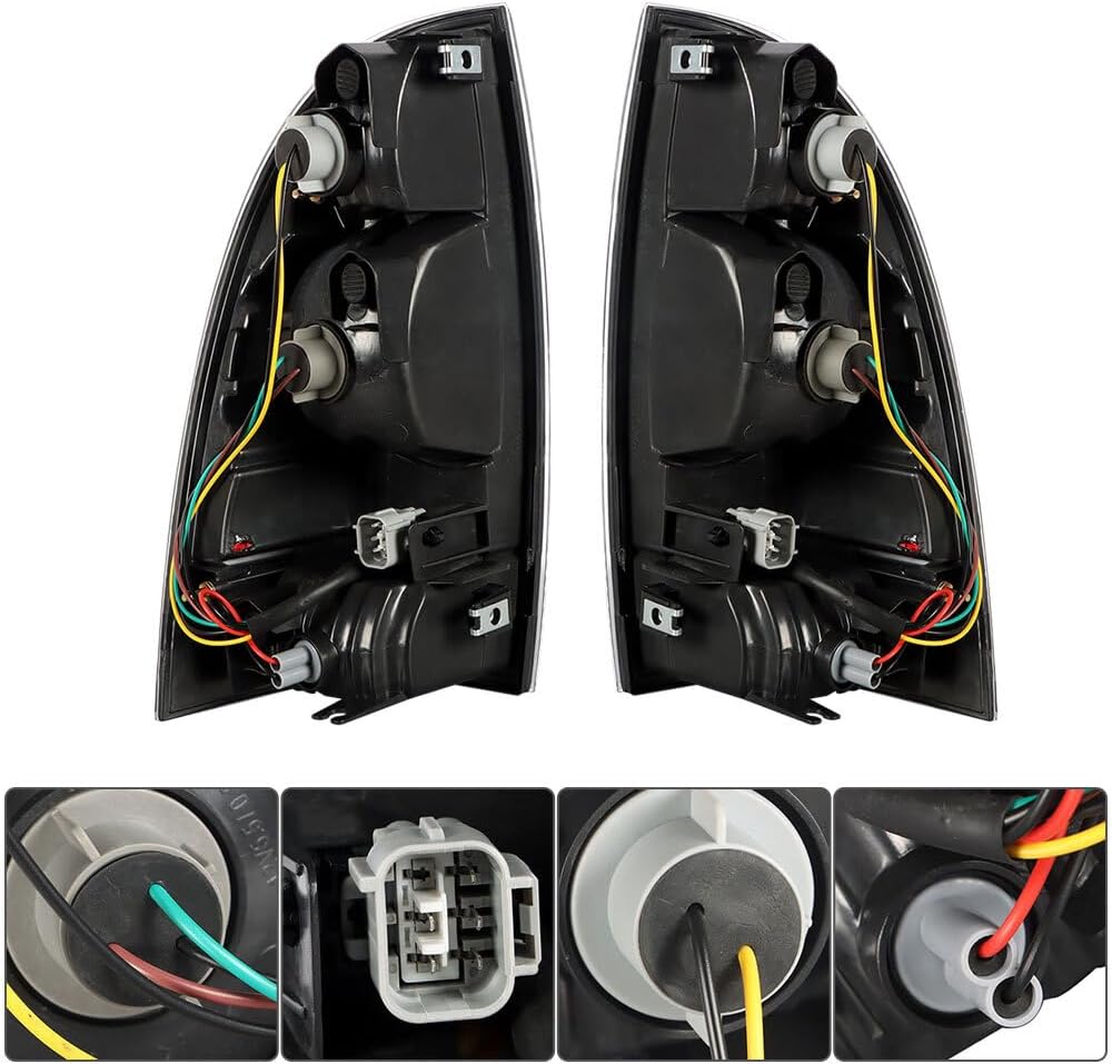ya 4 8.10 A pair of tail lights fits 2005-2015 for Toyota Tacoma lights L+R LED red rear lights 