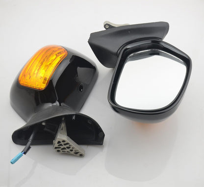 ya 13 9.15 baidi New Black Rear View Mirrors Signal Lens for Honda Goldwing GL1800 2001-2017