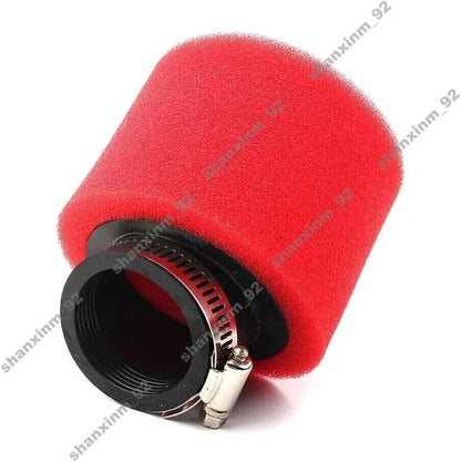 ya 5 8.10 Red 42mm Angled Foam Pod Air Filter for 125cc140cc Pit Dirt Bike GY6 150cc Moped